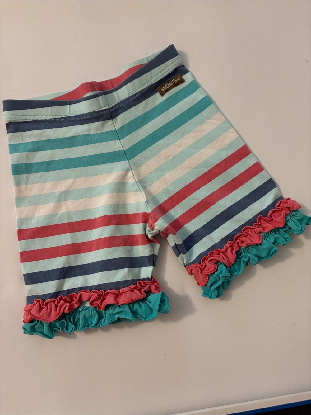 Matilda Jane Kids Adventure Time Shortie Striped Ruffle Bottom Size 4